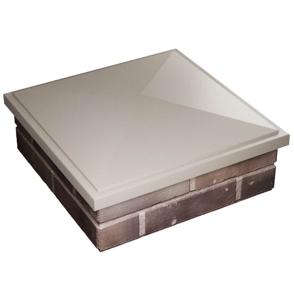 Колпак Zking БонаМоно Бежевый на столб 2х2 кирпича (515х515, 530х530мм) в Петропавловске-Камчатском фото