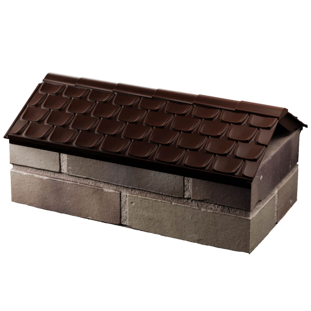 Парапет Zking Эльбрус Коричневый с посадкой на 1 кирпич (255мм) в Петропавловске-Камчатском фото