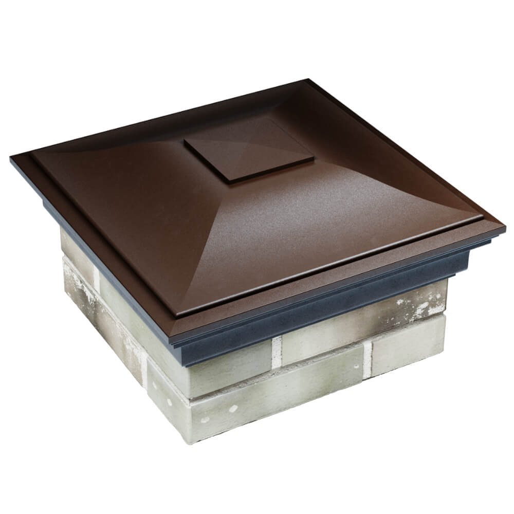 Колпак Zking Монблан Коричневый на столб 1.5х1.5 кирпича (385х385мм) в Петропавловске-Камчатском фото