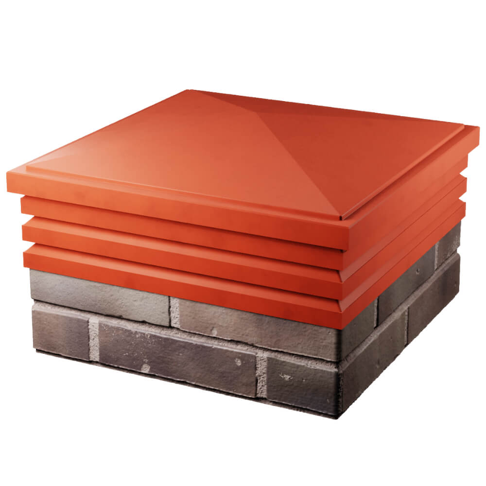 Колпак Zking Бона ХайТек Красный на столб 2х2 кирпича (513х513мм) в Петропавловске-Камчатском фото