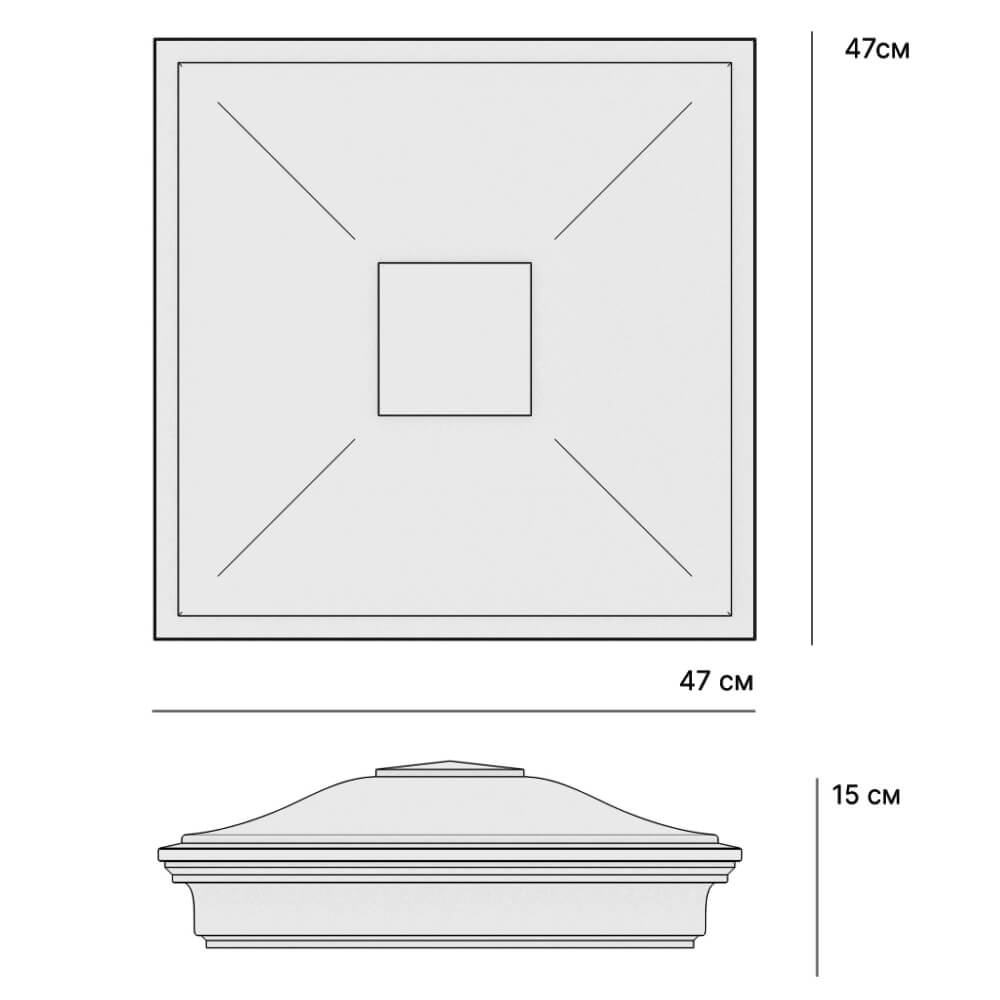 Колпак Zking Монблан Коричневый на столб 1.5х1.5 кирпича (385х385мм) в Петропавловске-Камчатском фото