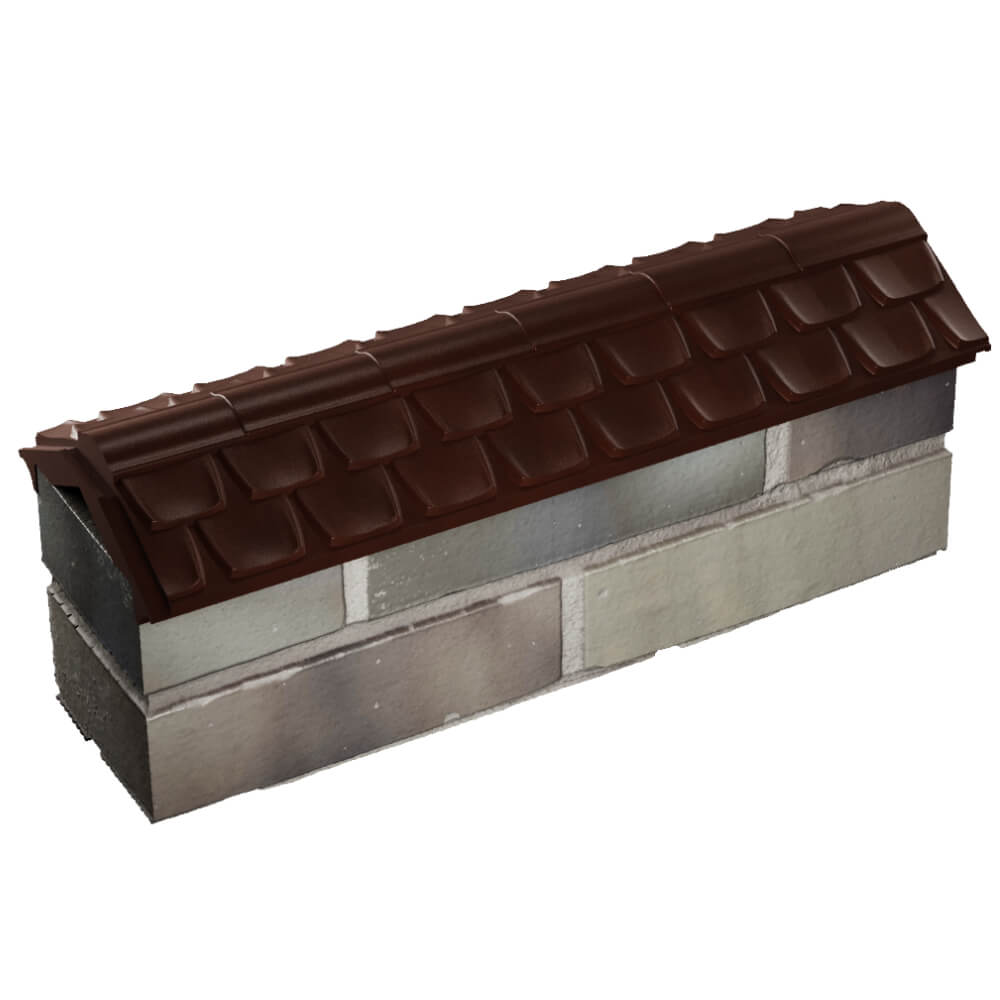 Парапет Zking Эльбрус Коричневый с посадкой на 0.5 кирпича (130мм) в Петропавловске-Камчатском фото