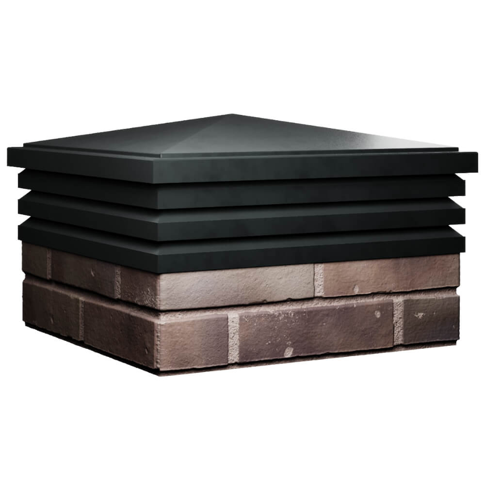 Колпак Zking Бона ХайТек Черный на столб 2х2 кирпича (513х513мм) в Петропавловске-Камчатском фото