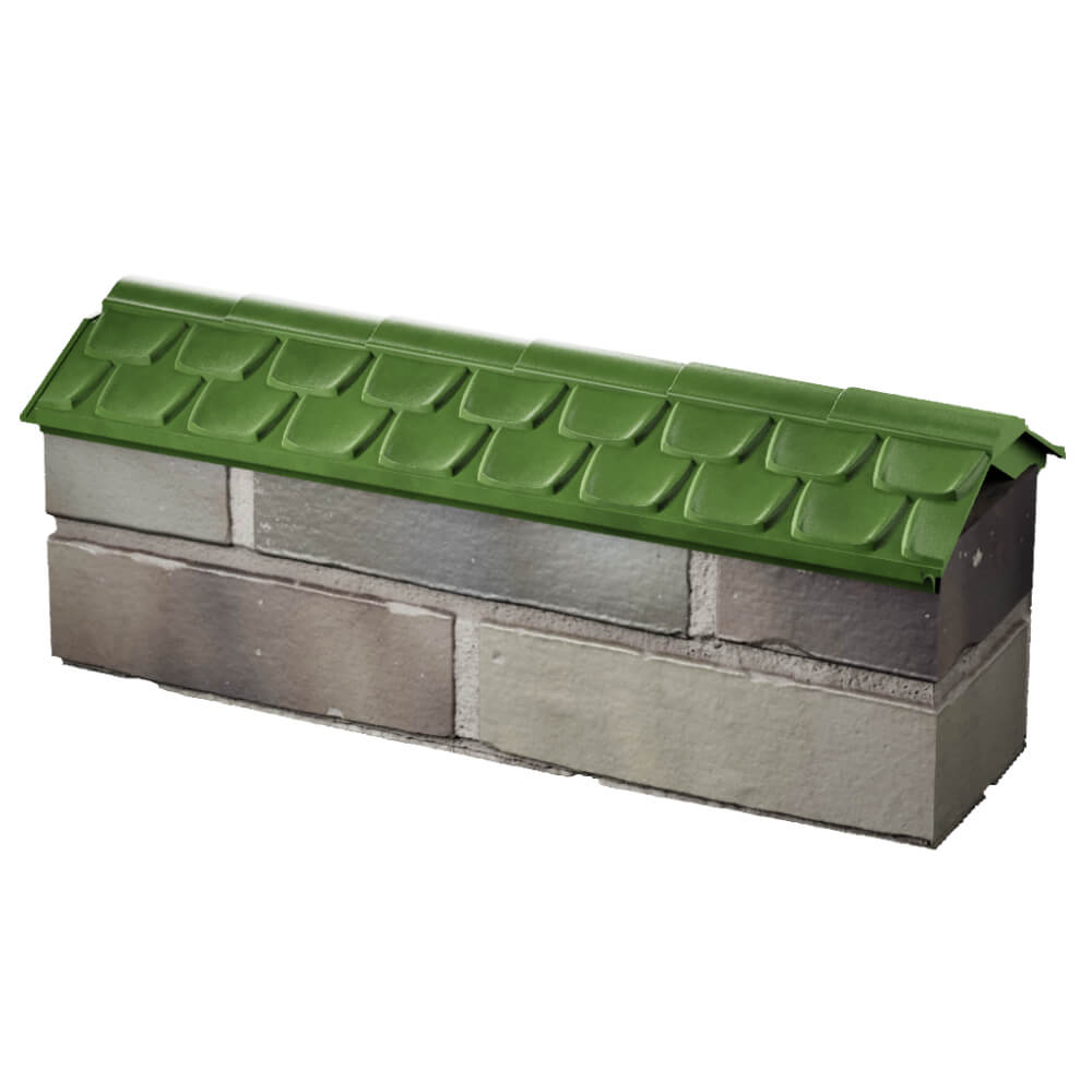 Парапет Zking Эльбрус Зеленый с посадкой на 0.5 кирпича (130мм) в Петропавловске-Камчатском фото