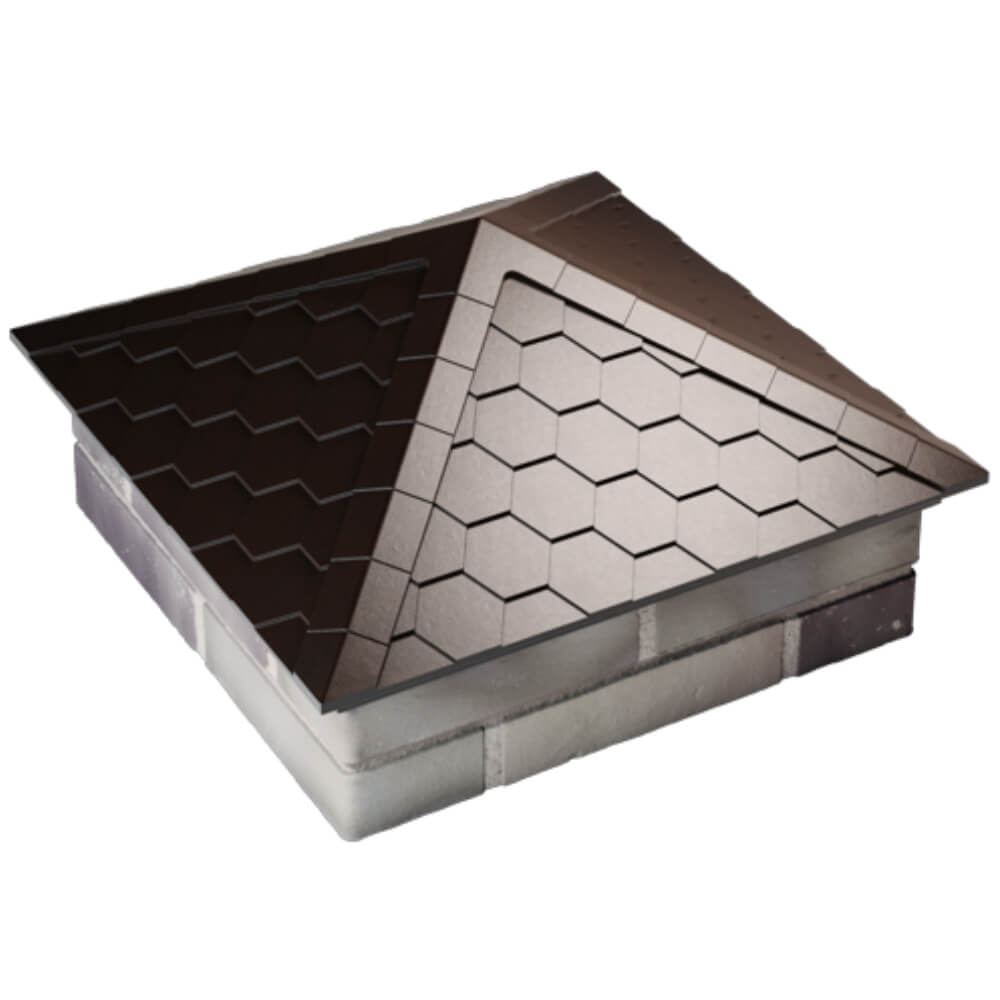 Колпак Zking Эверест Коричневый на столб 2х2 кирпича (535х535мм) Петропавловск-Камчатский фото