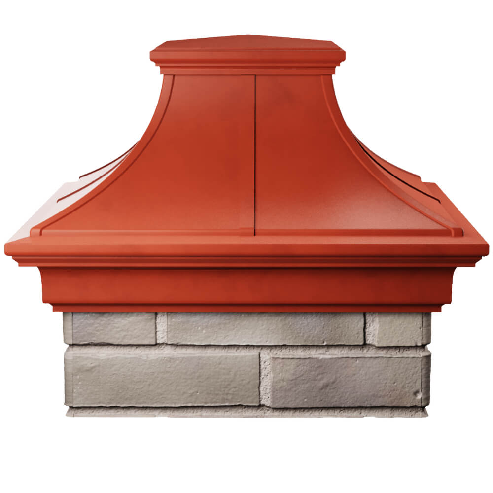 Колпак Zking Монблан Премиум Красный на столб 1.5х1.5 кирпича (385х385мм) Петропавловск-Камчатский фото