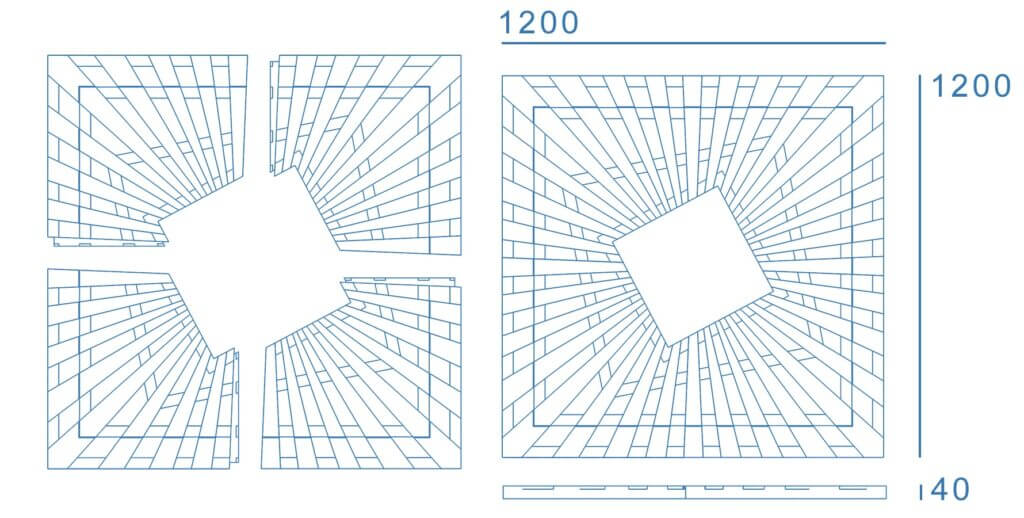 Приствольная решетка для дерева ZKING ATMOSPHERE 1.2х1.2м Зеленая в Петропавловске-Камчатском фото