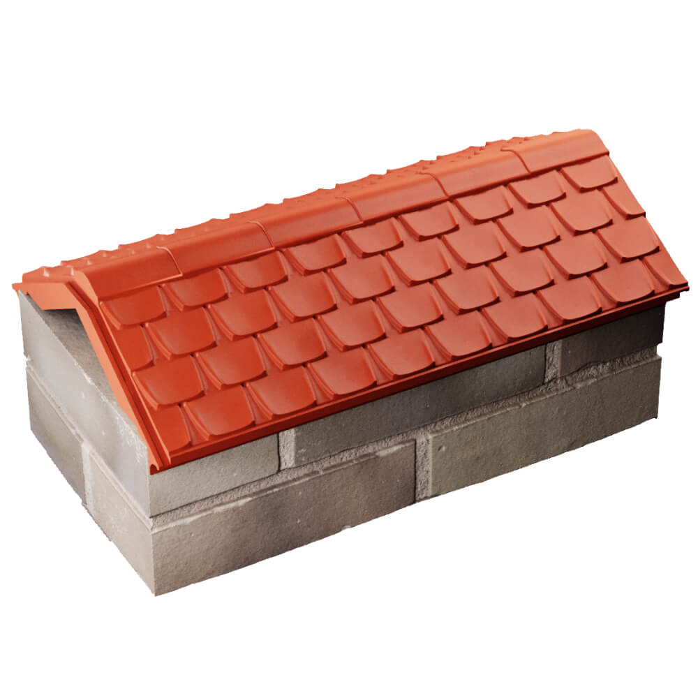 Парапет Zking Эльбрус Красный с посадкой на 1 кирпич (255мм) в Петропавловске-Камчатском фото