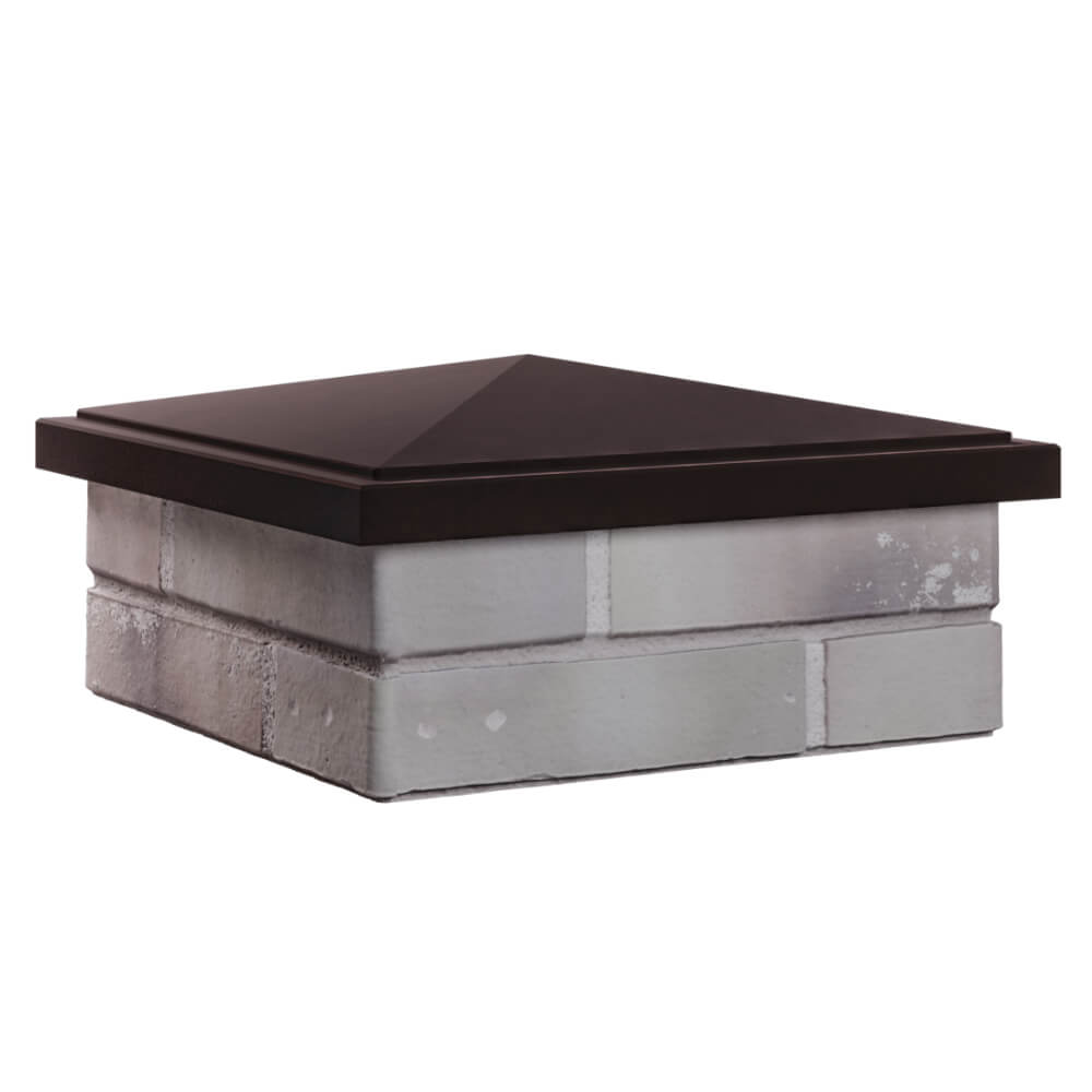 Колпак Zking БонаМоно Коричневый на столб 1.5х1.5 кирпича (385х385, 400х400мм) в Петропавловске-Камчатском фото