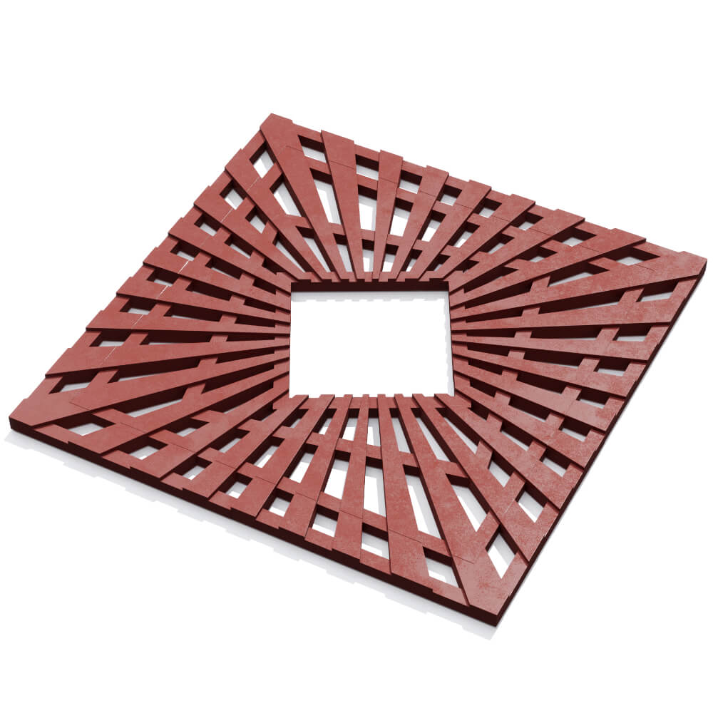 Приствольная решетка для дерева ZKING ATMOSPHERE 1.2х1.2м Красная в Петропавловске-Камчатском фото