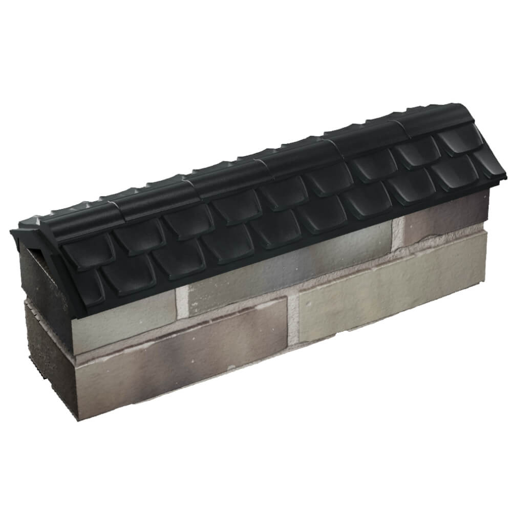 Парапет Zking Эльбрус Черный с посадкой на 0.5 кирпича (130мм) в Петропавловске-Камчатском фото