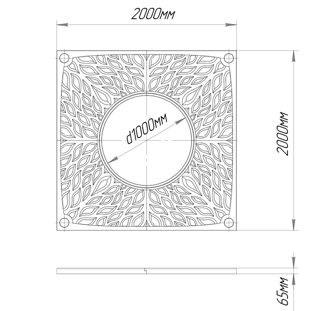 Приствольная решетка для дерева ZKING CRUST 2х2м Черная в Петропавловске-Камчатском фото