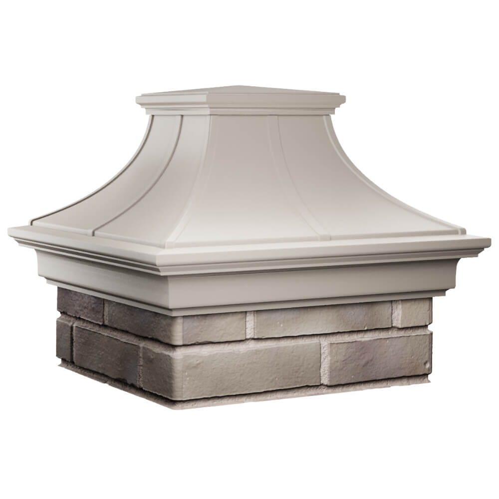 Колпак Zking Монблан Премиум Бежевый на столб 1.5х1.5 кирпича (385х385мм) в Петропавловске-Камчатском фото