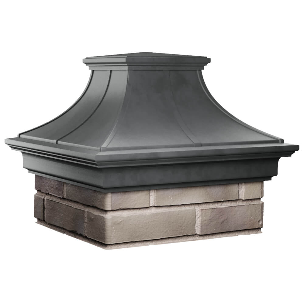 Колпак Zking Монблан Премиум Серый на столб 1.5х1.5 кирпича (385х385мм) в Петропавловске-Камчатском фото