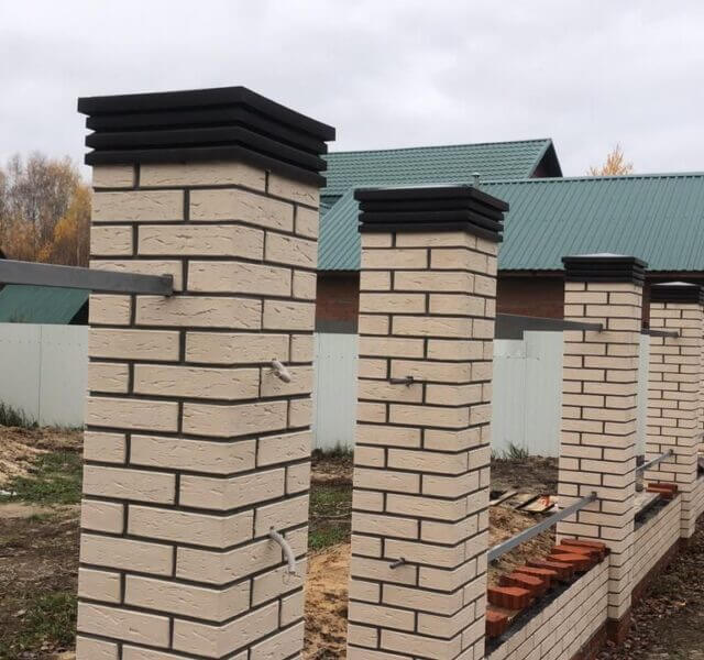 Колпак Zking Бона ХайТек Коричневый на столб 1.5х1.5 кирпича (385х385мм) в Петропавловске-Камчатском фото