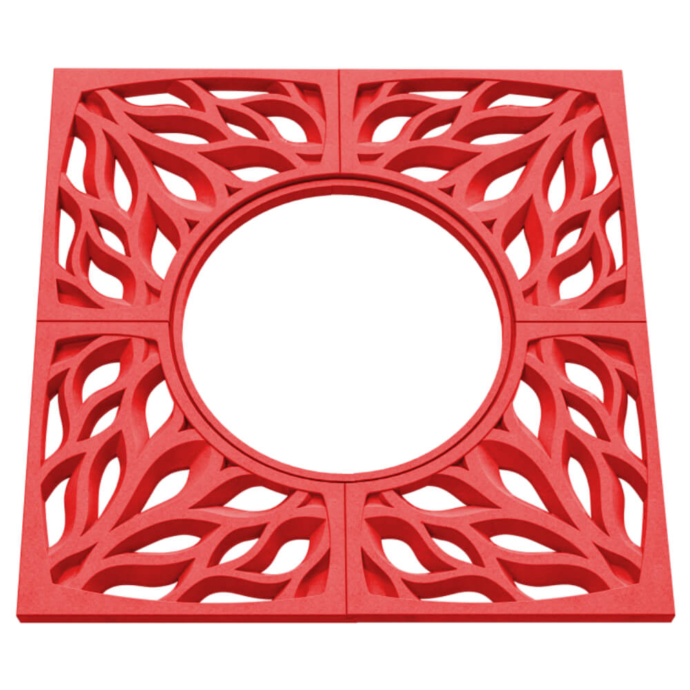 Приствольная решетка для дерева ZKING CRUST 1.2х1.2м Красная в Петропавловске-Камчатском фото