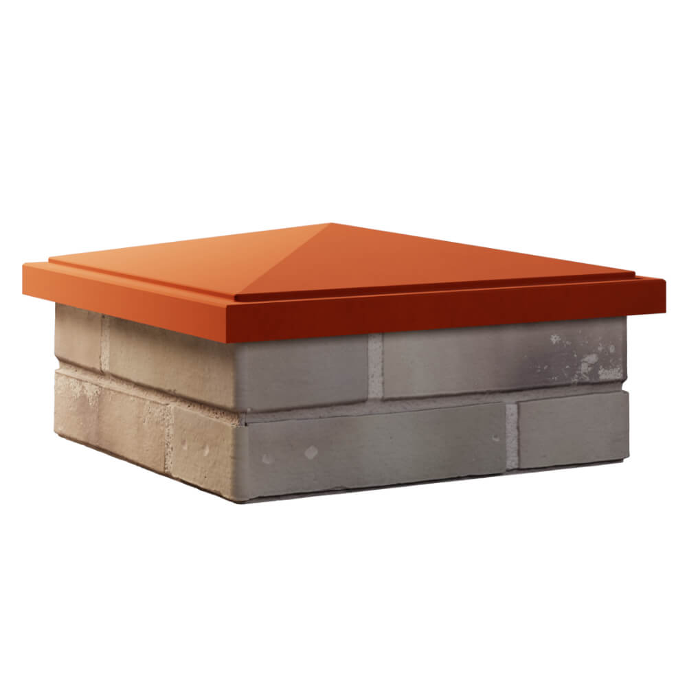 Колпак Zking БонаМоно Красный на столб 1.5х1.5 кирпича (385х385, 400х400мм) в Петропавловске-Камчатском фото