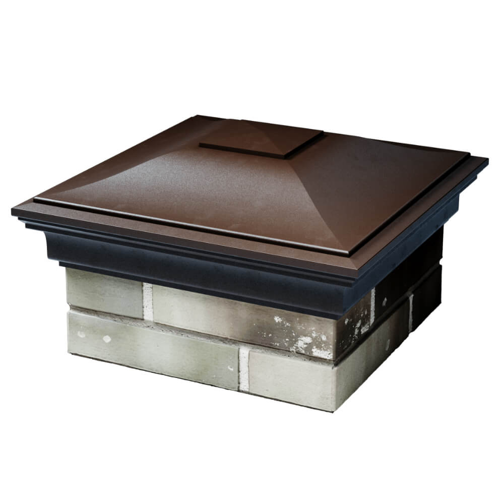 Колпак Zking Монблан Коричневый на столб 1.5х1.5 кирпича (385х385мм) в Петропавловске-Камчатском фото