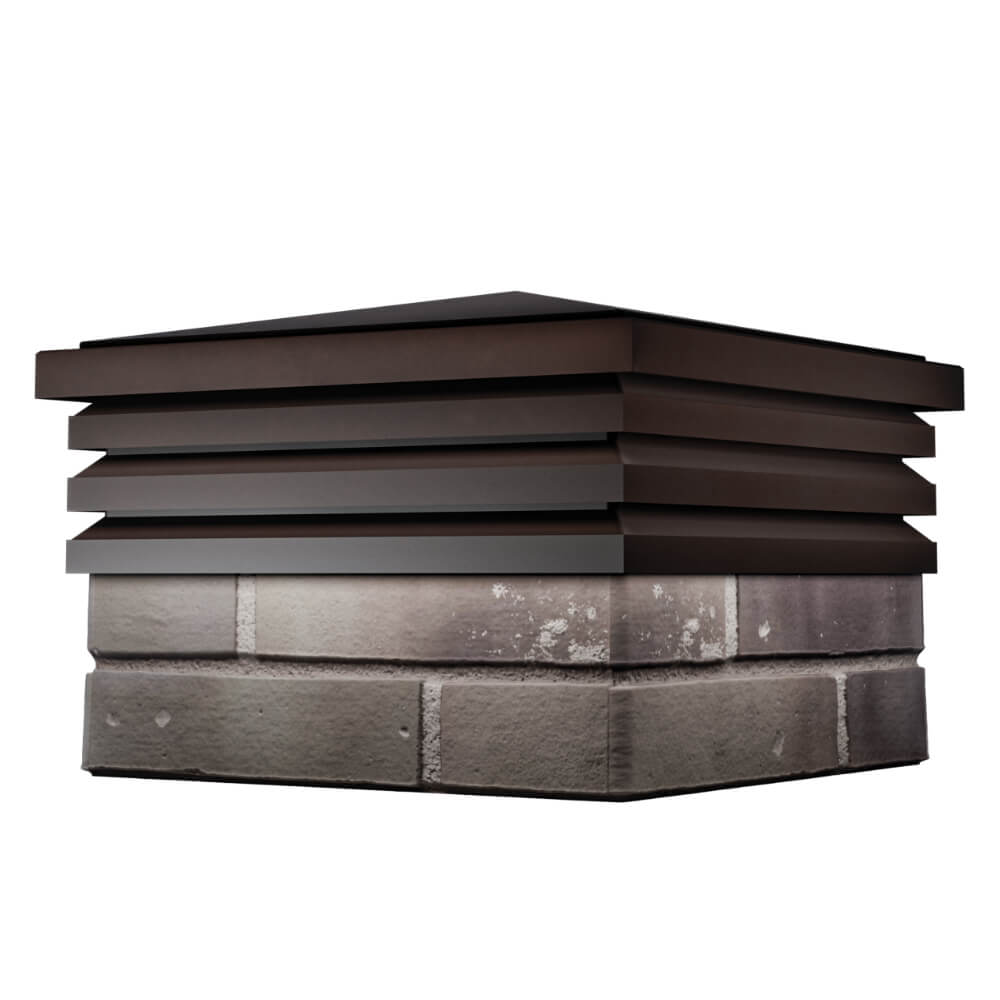 Колпак Zking Бона ХайТек Коричневый на столб 1.5х1.5 кирпича (385х385мм) в Петропавловске-Камчатском фото