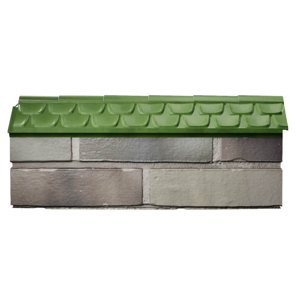 Парапет Zking Эльбрус Зеленый с посадкой на 0.5 кирпича (130мм) в Петропавловске-Камчатском фото