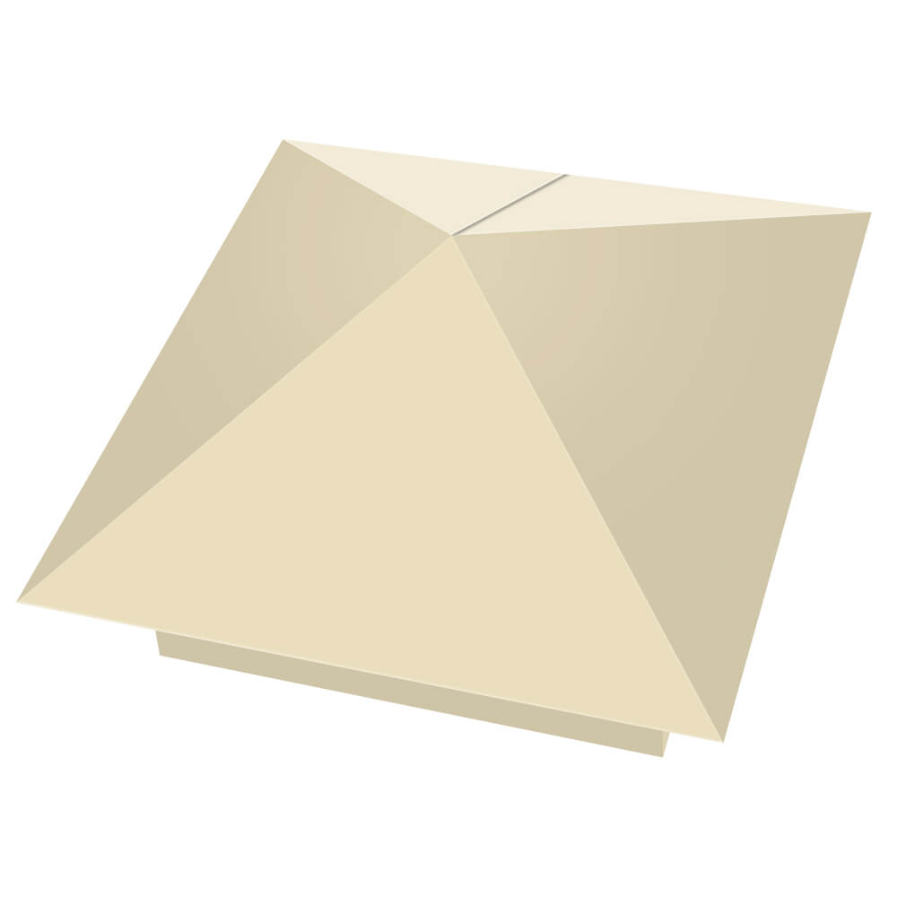 Колпак металлический 400х400мм RAL1015 Слоновая Кость заборный Петропавловск-Камчатский фото