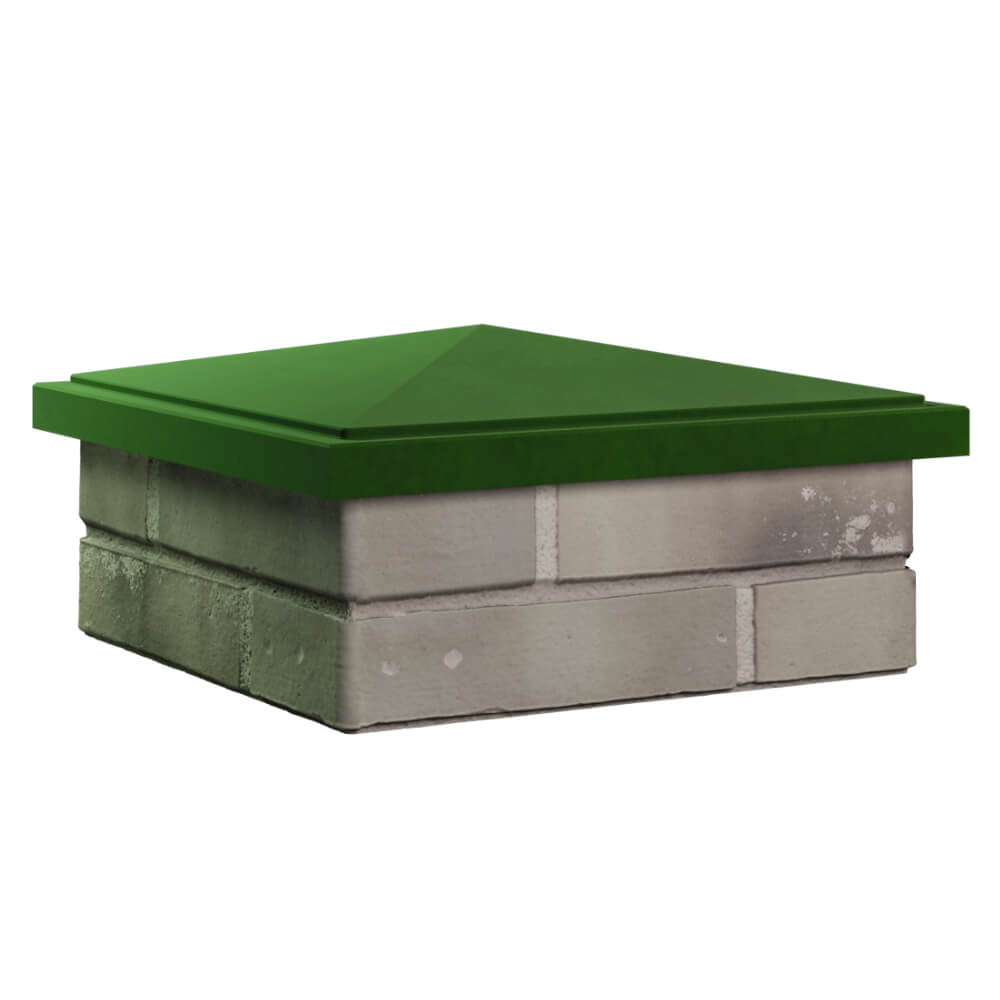 Колпак Zking БонаМоно Зеленый на столб 1.5х1.5 кирпича (385х385, 400х400мм) в Петропавловске-Камчатском фото