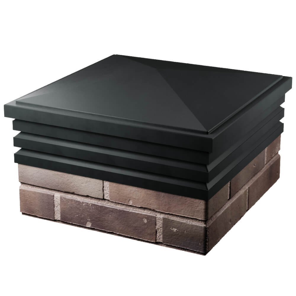 Колпак Zking Бона ХайТек Черный на столб 2х2 кирпича (513х513мм) в Петропавловске-Камчатском фото