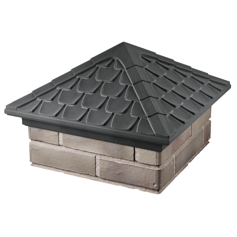 Колпак Zking Эльбрус Серый на столб 1.5х1.5 кирпича (385х385мм) в Петропавловске-Камчатском фото