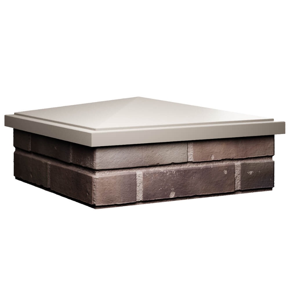 Колпак Zking БонаМоно Бежевый на столб 2х2 кирпича (515х515, 530х530мм) в Петропавловске-Камчатском фото