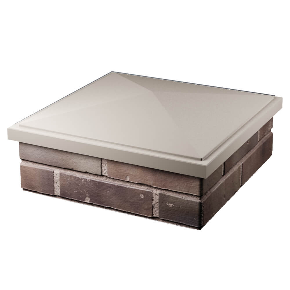 Колпак Zking БонаМоно Бежевый на столб 2х2 кирпича (515х515, 530х530мм) в Петропавловске-Камчатском фото