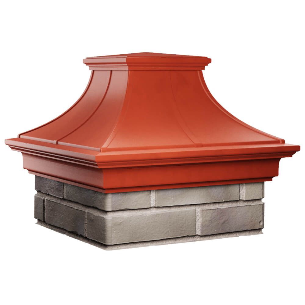 Колпак Zking Монблан Премиум Красный на столб 1.5х1.5 кирпича (385х385мм) в Петропавловске-Камчатском фото