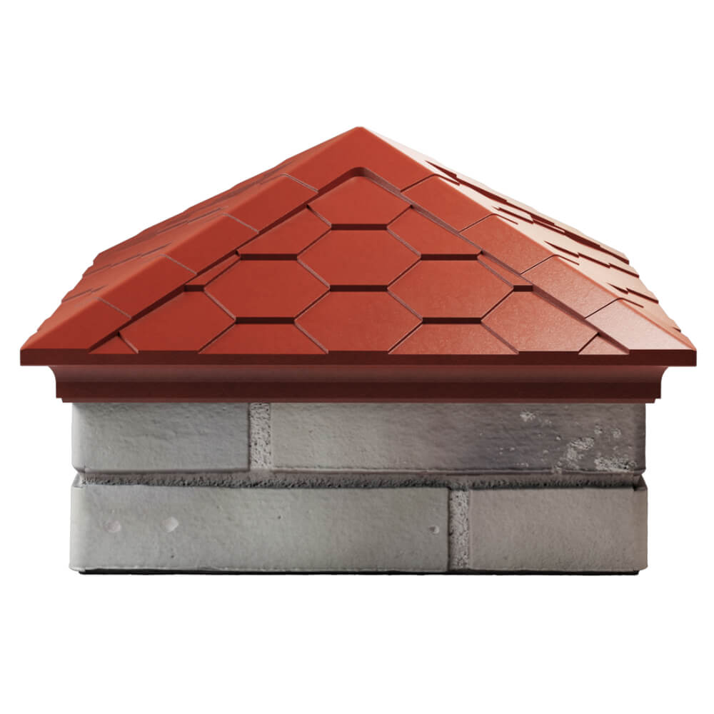 Колпак Zking Эверест Красный на столб 1.5х1.5 кирпича (390х390мм) Петропавловск-Камчатский фото