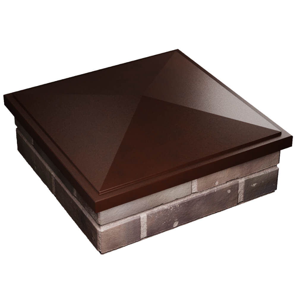 Колпак Zking БонаМоно Коричневый на столб 2х2 кирпича (515х515, 530х530мм) в Петропавловске-Камчатском фото