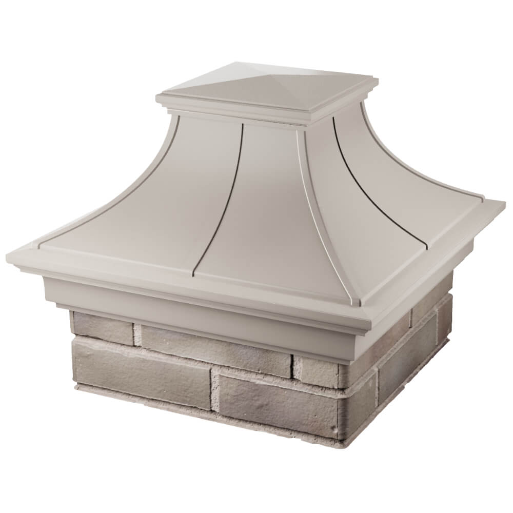 Колпак Zking Монблан Премиум Бежевый на столб 1.5х1.5 кирпича (385х385мм) в Петропавловске-Камчатском фото