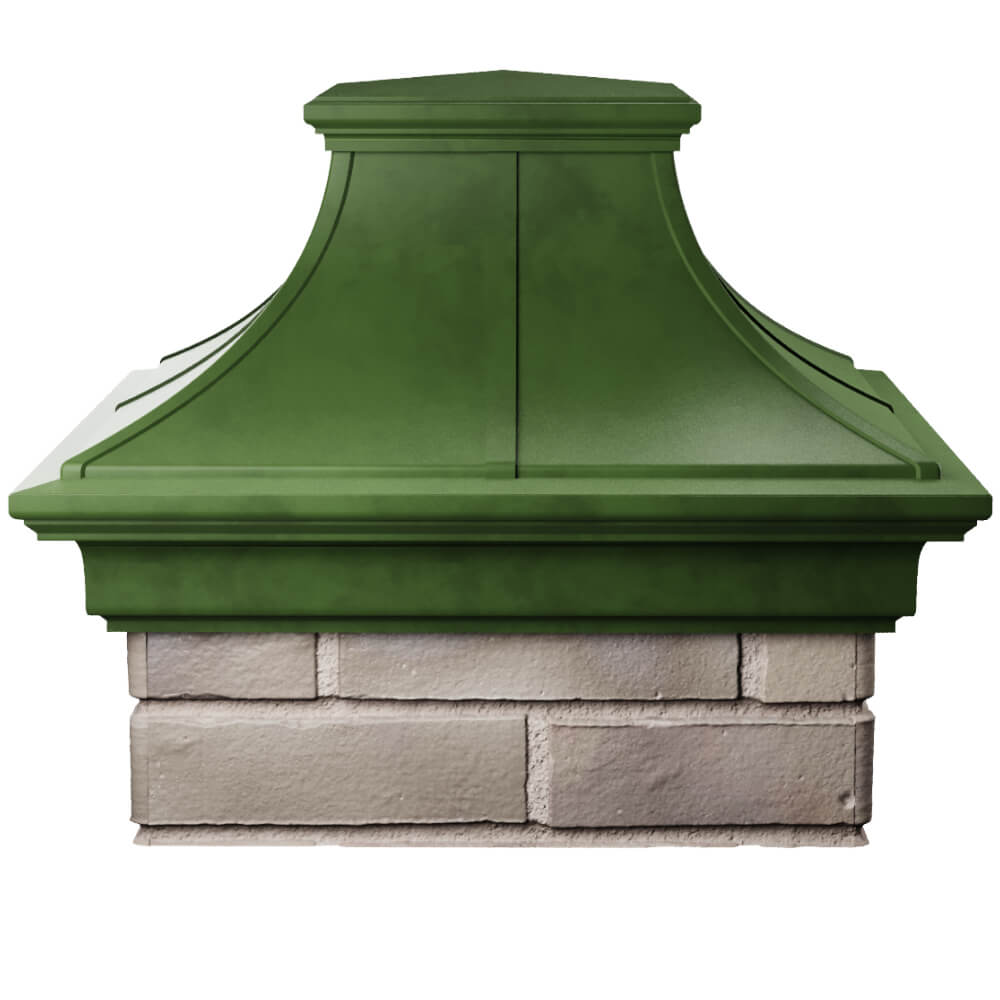 Колпак Zking Монблан Премиум Зеленый на столб 1.5х1.5 кирпича (385х385мм) Петропавловск-Камчатский фото
