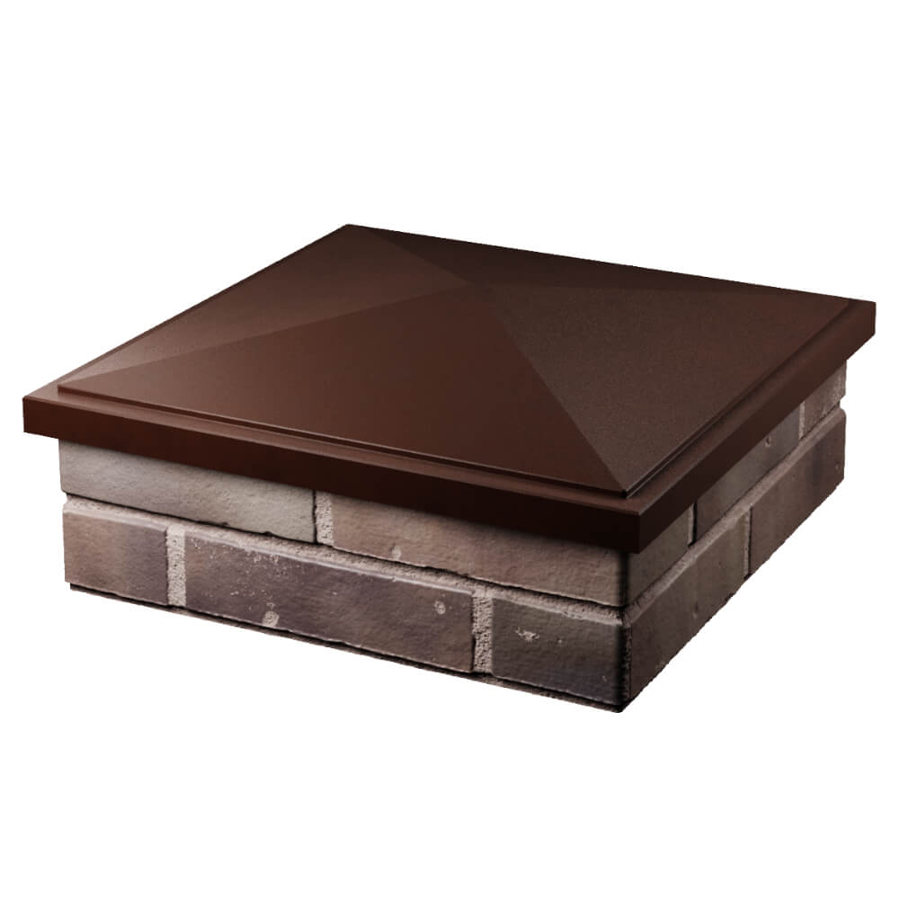 Колпак Zking БонаМоно Коричневый на столб 2х2 кирпича (515х515, 530х530мм) в Петропавловске-Камчатском фото