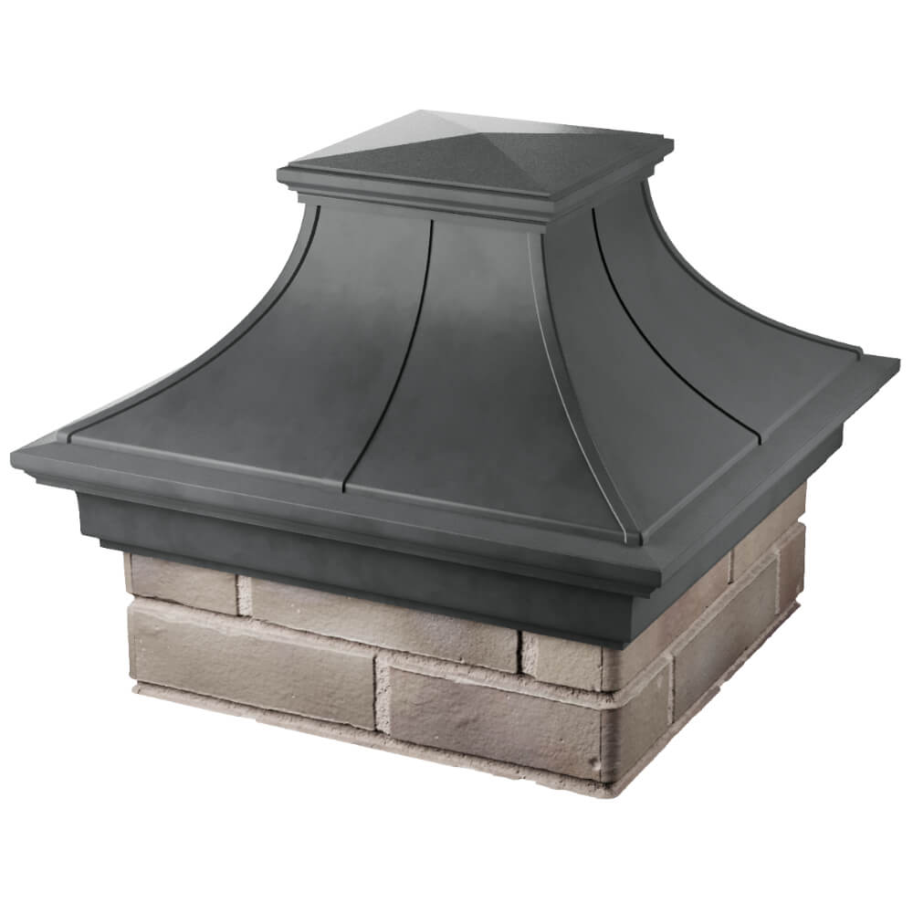 Колпак Zking Монблан Премиум Серый на столб 1.5х1.5 кирпича (385х385мм) в Петропавловске-Камчатском фото