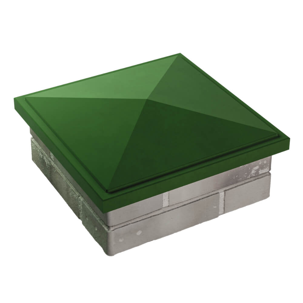 Колпак Zking БонаМоно Зеленый на столб 1.5х1.5 кирпича (385х385, 400х400мм) в Петропавловске-Камчатском фото