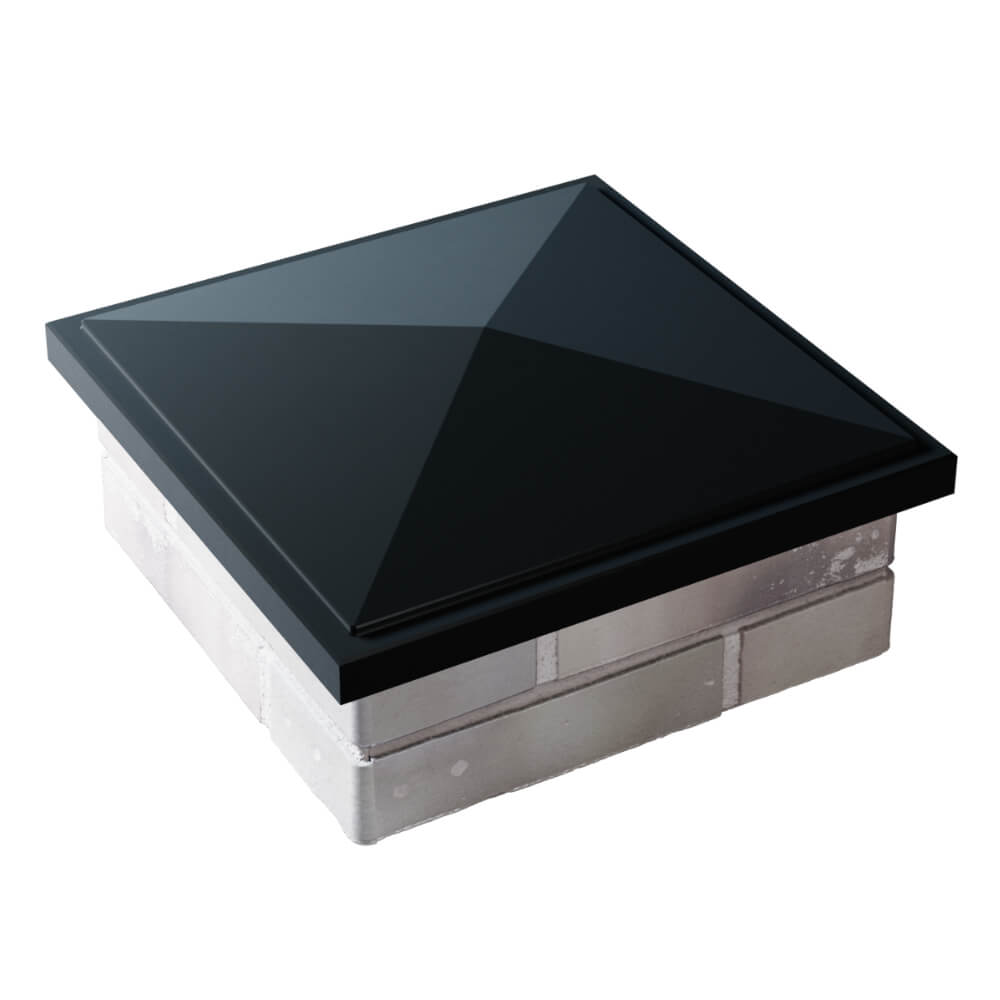 Колпак Zking БонаМоно Черный на столб 1.5х1.5 кирпича (385х385, 400х400мм) в Петропавловске-Камчатском фото