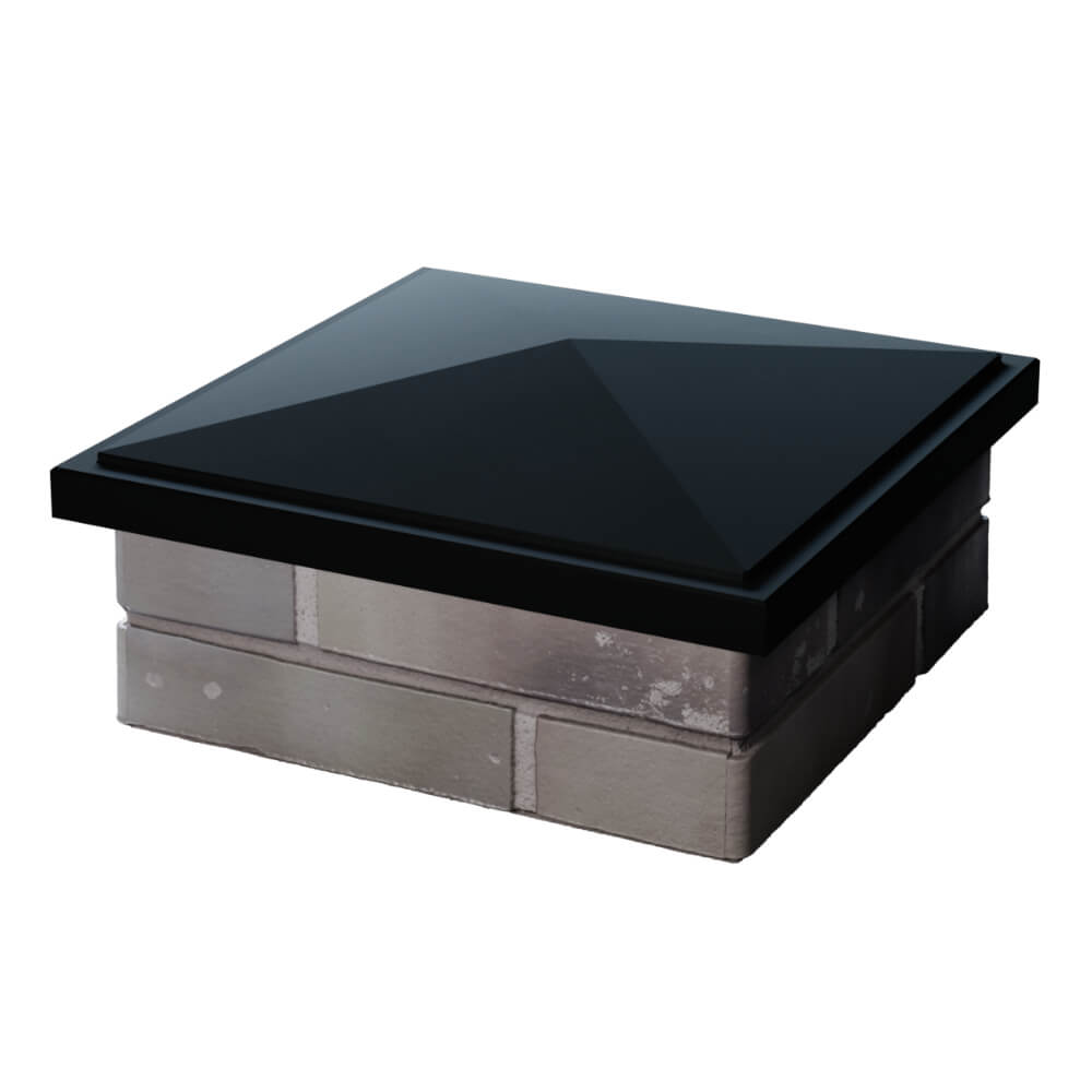 Колпак Zking БонаМоно Черный на столб 1.5х1.5 кирпича (385х385, 400х400мм) в Петропавловске-Камчатском фото