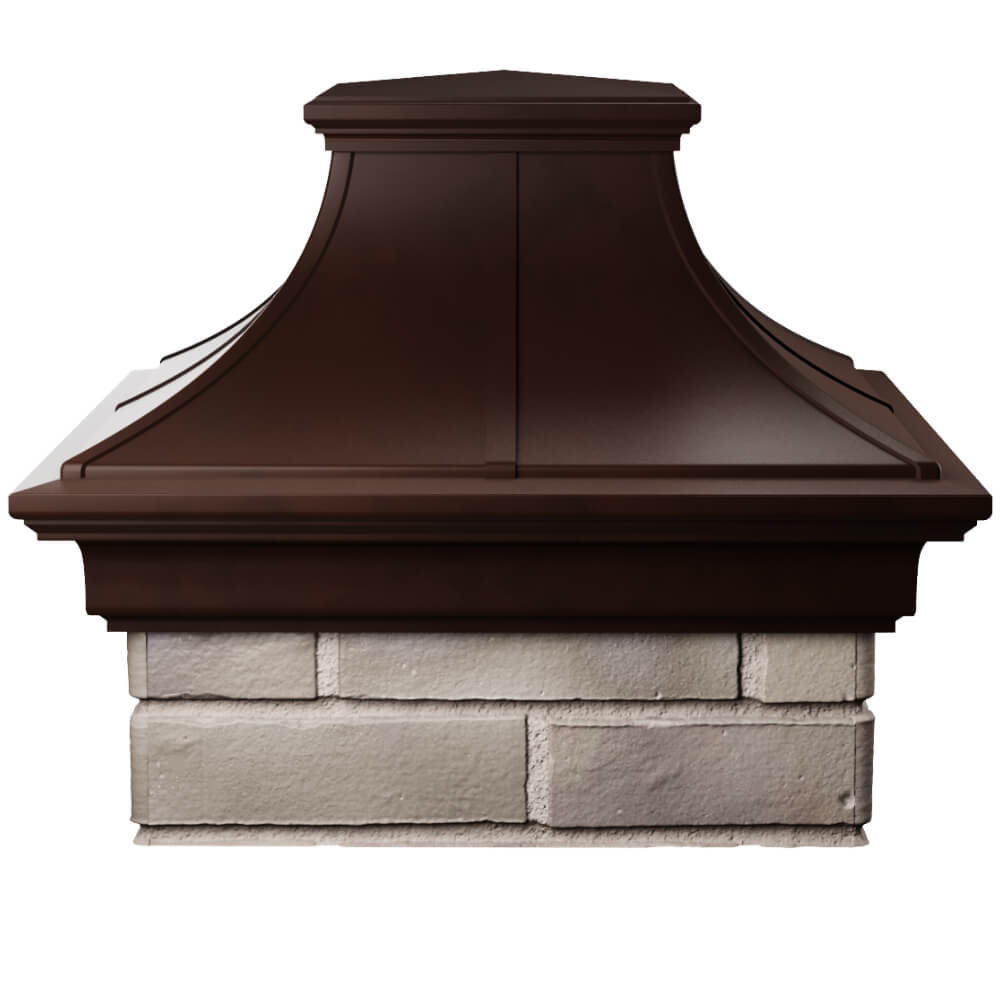 Колпак Zking Монблан Премиум Коричневый на столб 1.5х1.5 кирпича (385х385мм) Петропавловск-Камчатский фото