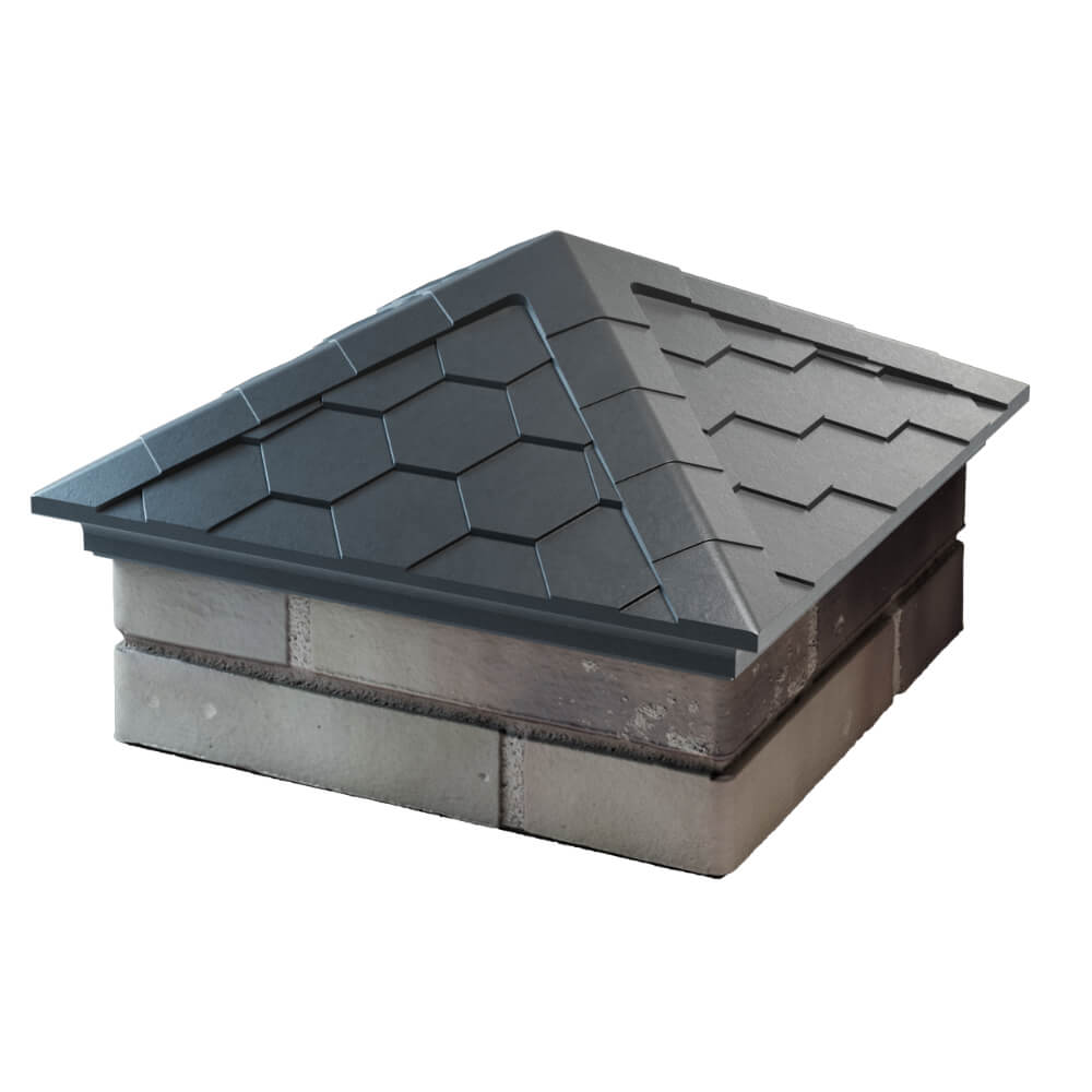 Колпак Zking Эверест Серый на столб 1.5х1.5 кирпича (390х390мм) в Петропавловске-Камчатском фото