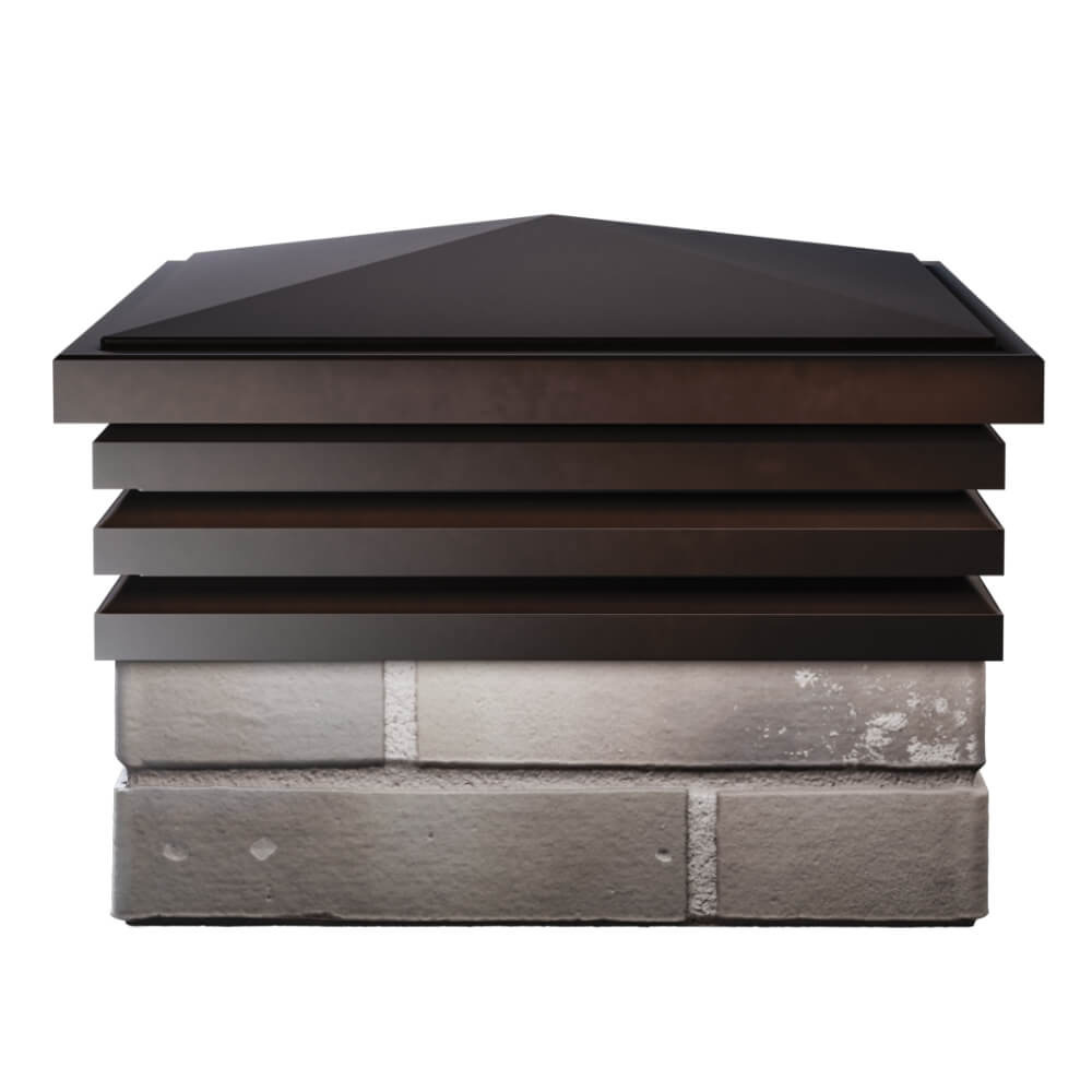 Колпак Zking Бона ХайТек Коричневый на столб 1.5х1.5 кирпича (385х385мм) Петропавловск-Камчатский фото