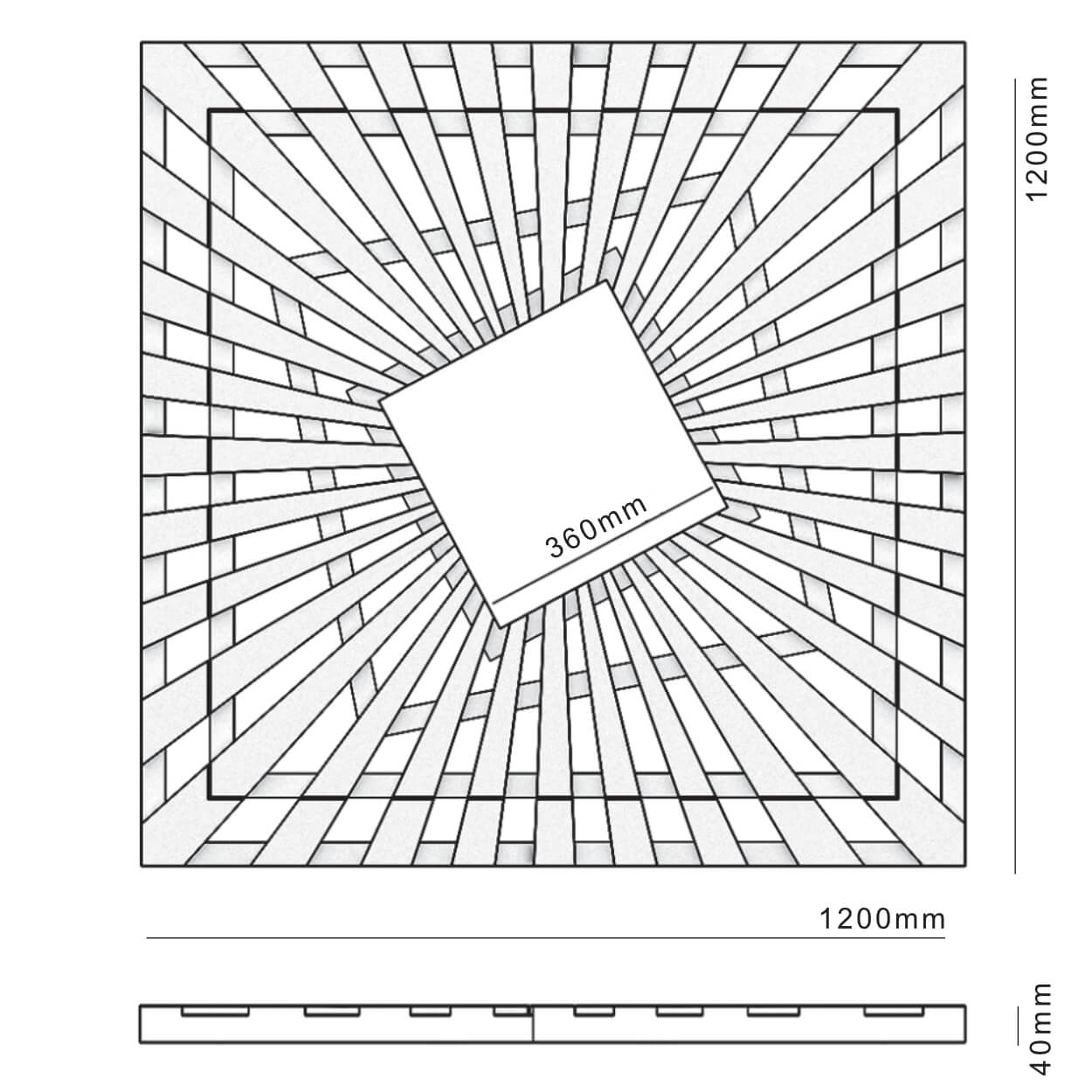 Приствольная решетка для дерева ZKING ATMOSPHERE 1.2х1.2м Черная в Петропавловске-Камчатском фото