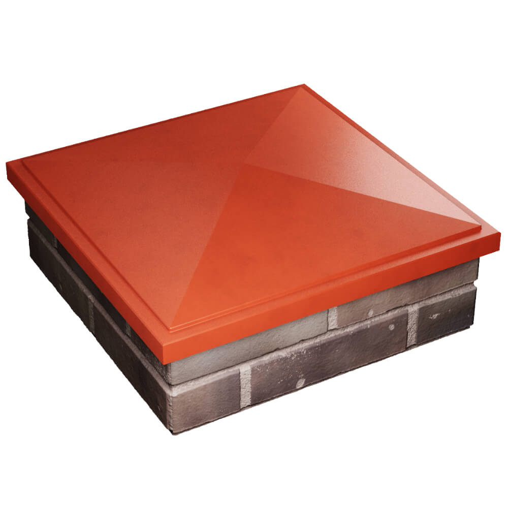 Колпак Zking БонаМоно Красный на столб 2х2 кирпича (515х515, 530х530мм) в Петропавловске-Камчатском фото