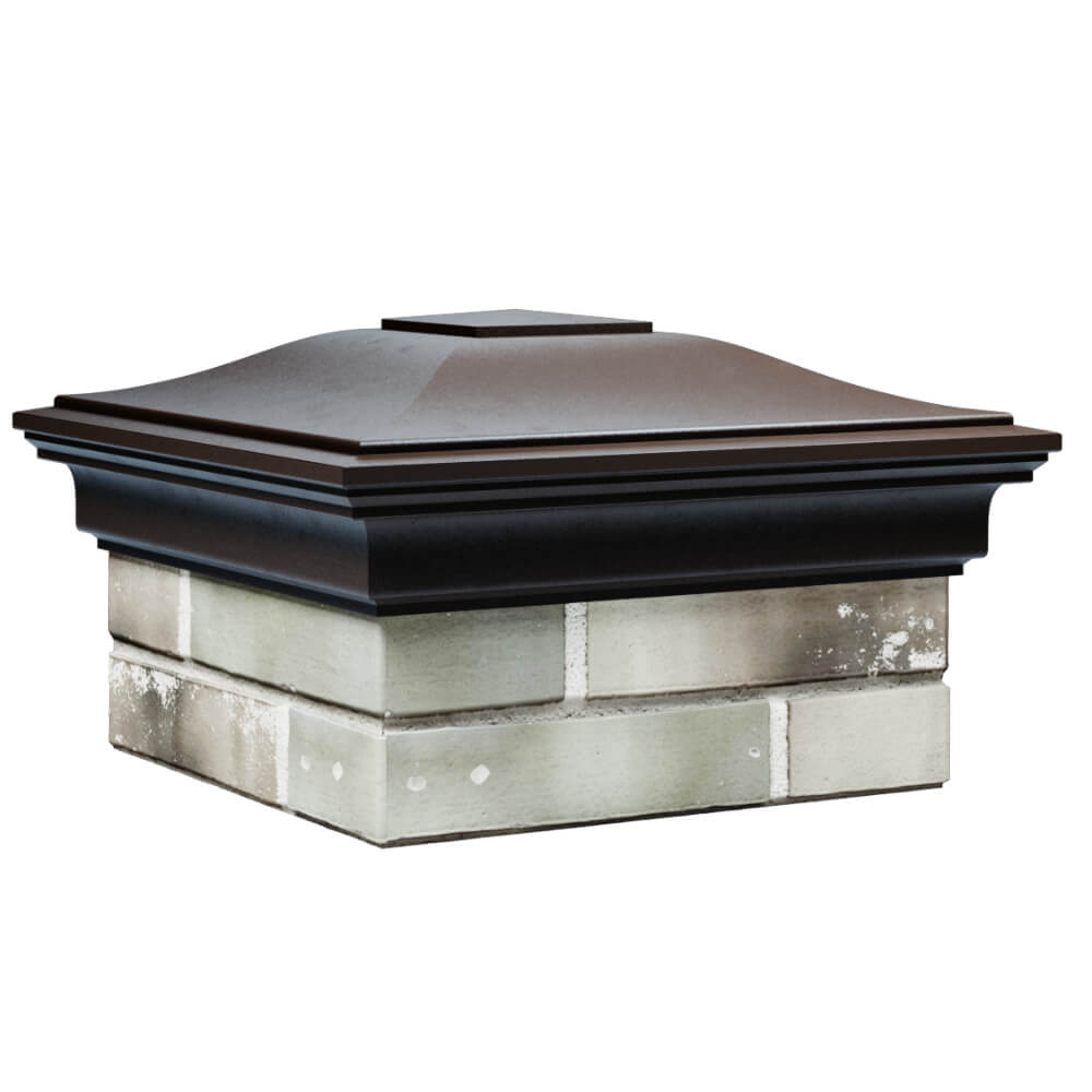 Колпак Zking Монблан Коричневый на столб 1.5х1.5 кирпича (385х385мм) в Петропавловске-Камчатском фото