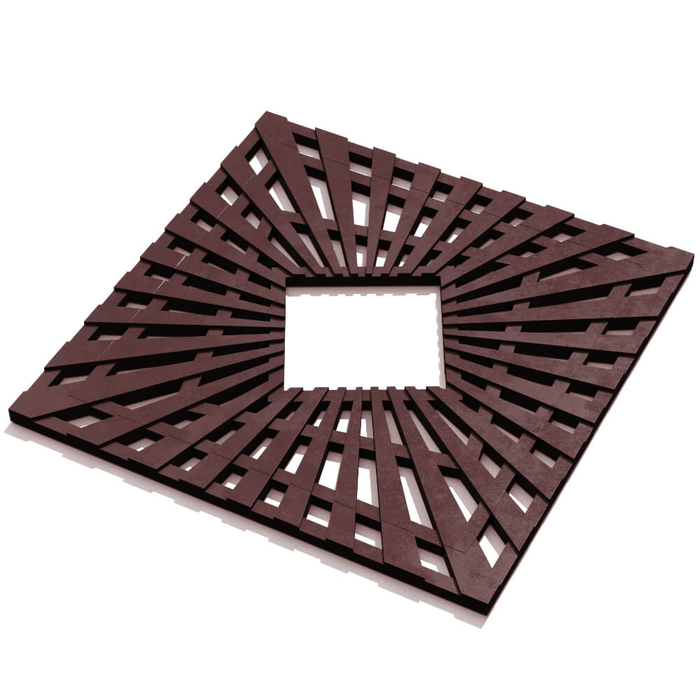 Приствольная решетка для дерева ZKING ATMOSPHERE 1.2х1.2м Коричневая в Петропавловске-Камчатском фото