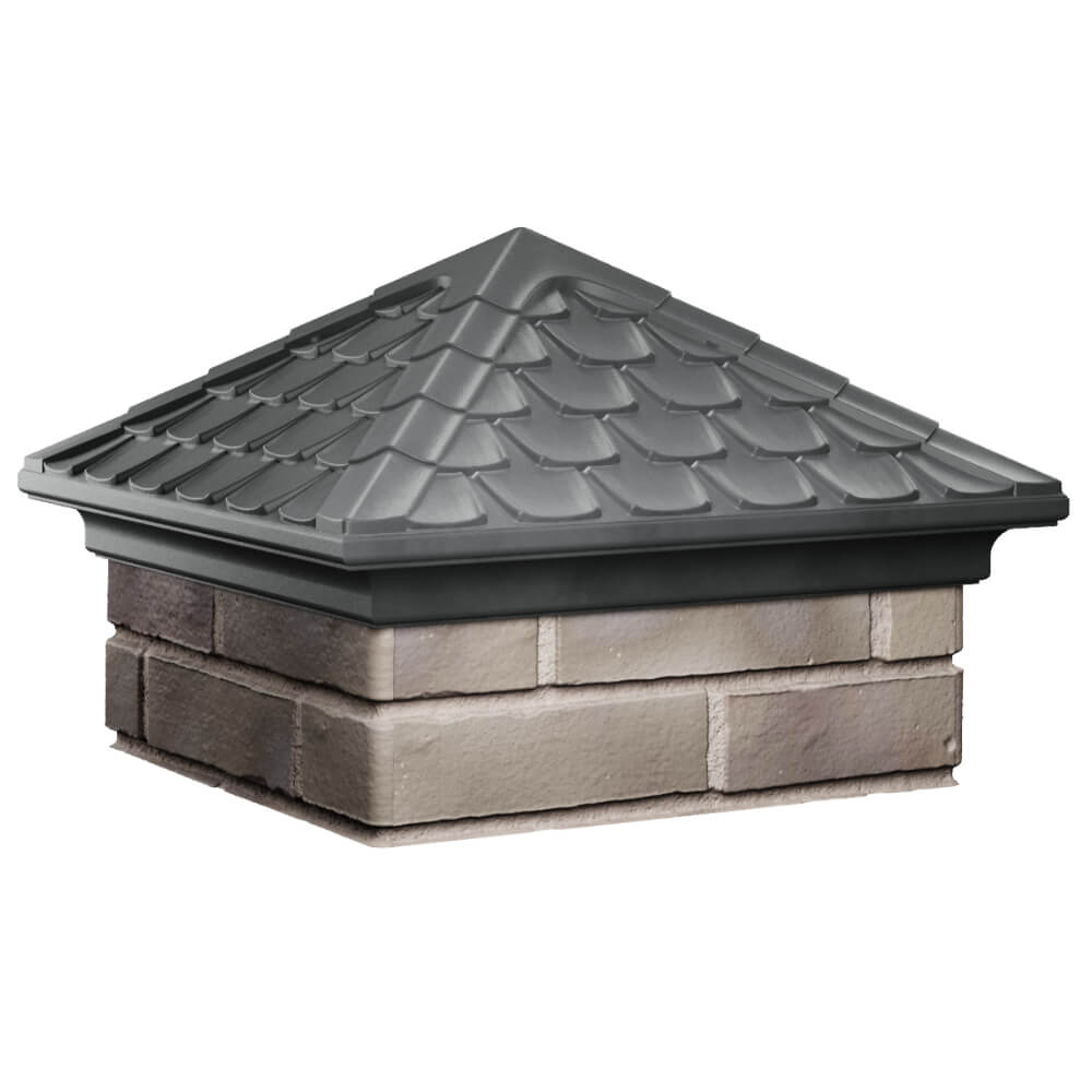 Колпак Zking Эльбрус Серый на столб 1.5х1.5 кирпича (385х385мм) в Петропавловске-Камчатском фото