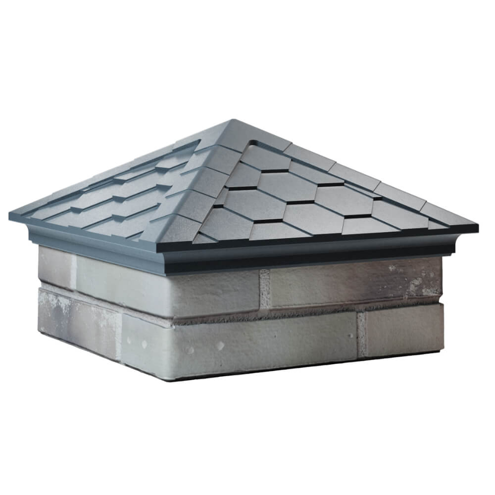 Колпак Zking Эверест Серый на столб 1.5х1.5 кирпича (390х390мм) в Петропавловске-Камчатском фото