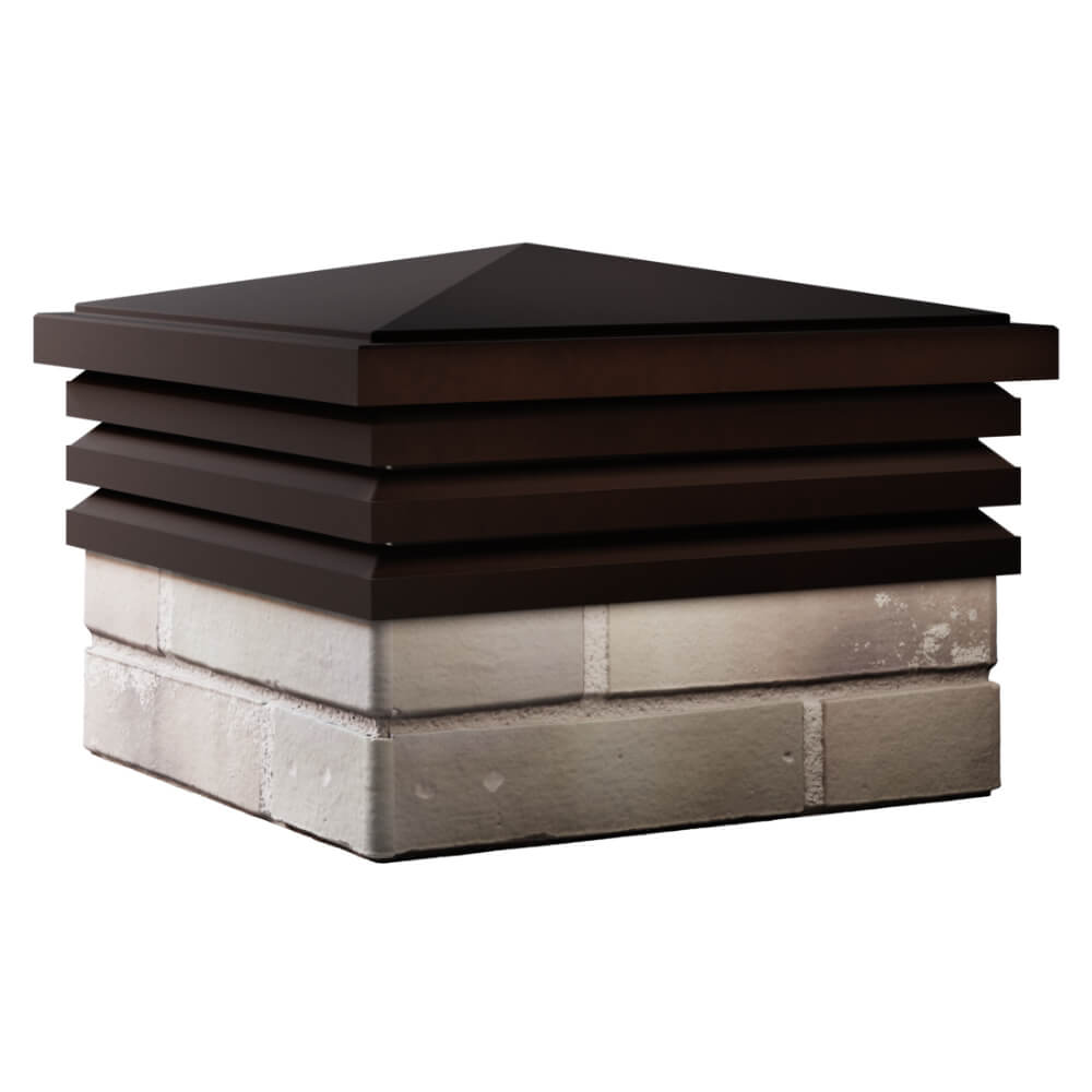 Колпак Zking Бона ХайТек Коричневый на столб 1.5х1.5 кирпича (385х385мм) в Петропавловске-Камчатском фото